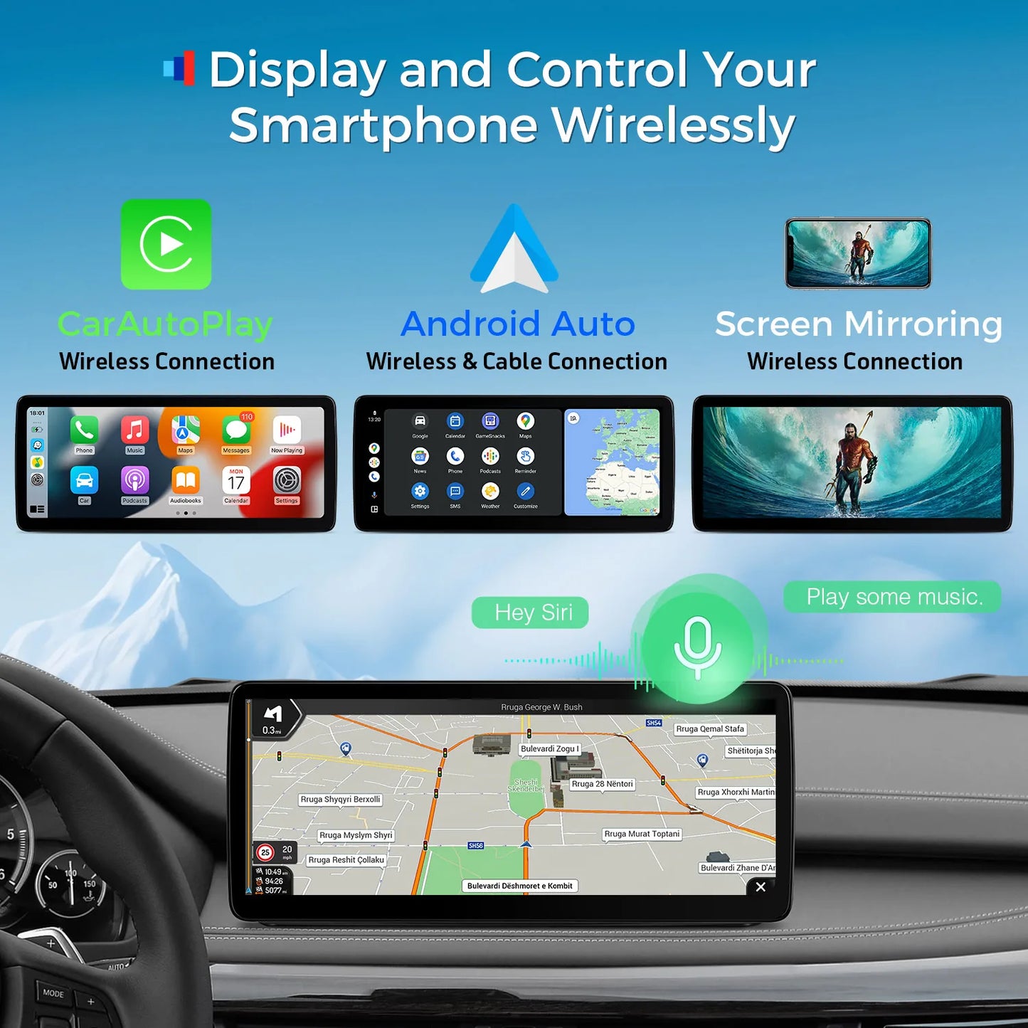 BMW X5 F15 X6 F16 NBT/NBT EVO 12.3'' Android 13 Car Radio 8 Core  4+64GB with 4GLTE CarPlay Android Auto DSP QLB22NB12X5N