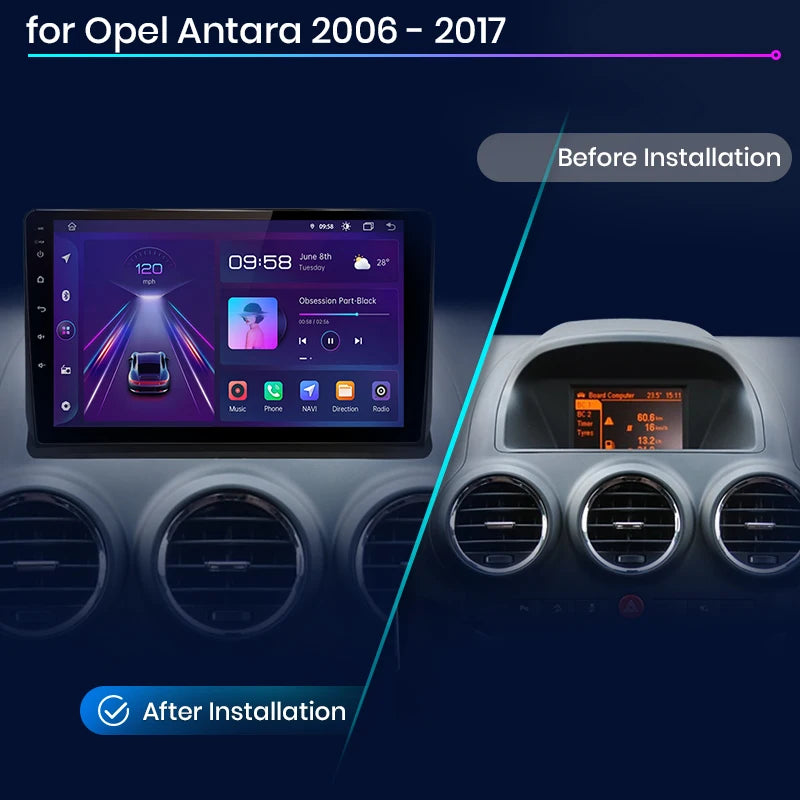 Opel Antara 2006 - 2017 V1 pro AI Voice 2 din Carplay Android Auto Radio RDS WIFI GPS BT Car Radio Multimedia AUTMOPLNTW