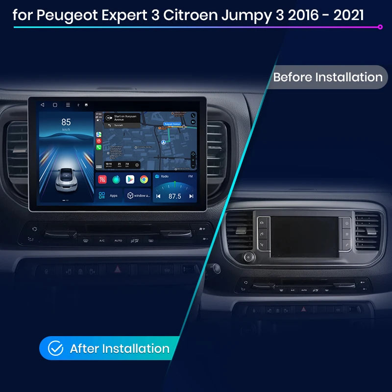 Peugeot Expert 3 Citroen Jumpy 3 SpaceTourer 2016 - 2021 X7 MAX 13.1“ 2K Wireless CarPlay Android Auto Car Radio RDS GPS BT AUTMSPDAE