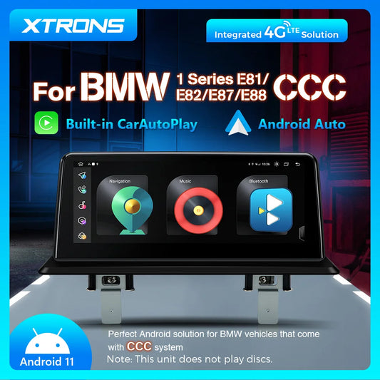 BMW E87/E88/E82/E81 (2006-2012)CIC/CCC/e senza monitor di serie 10.25'' Android 12 8 Core 2+32  Car Stereo  4G  AA CP DSP QEB1287UN_L