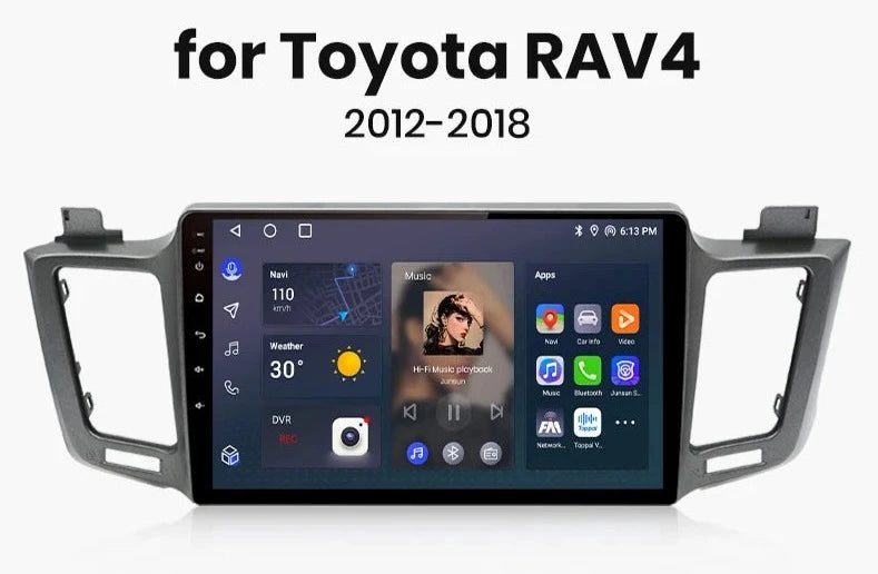 Toyota RAV4 RAV 4 2012 - 2018 V1 AI Voice Wireless CarPlay Android Auto Radio RDS GPS WIFI BT  4G Car Multimedia  autoradio AUTMTTYRVA4