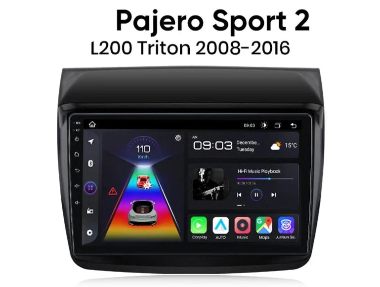 Mitsubishi Pajero Sport 2 L200 Triton 2008 - 2016 9" V1 Plus Car Radio RDS WIFI GPS BT  wireless CarPlay Android Auto AUTMPAJSG2