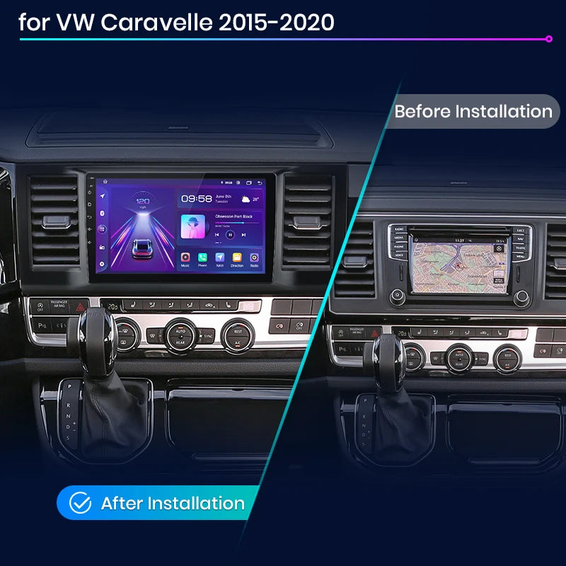 Volkswagen Caravelle 2015-2020 V2 Plus Car Radio RDS WIFI GPS BT  Carplay Android Auto  autoradio Multimedia AUTMVWCLV3