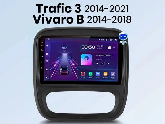 Fiat talento Renault Trafic 3 2014-2021 For Opel Vivaro B 2014-2018 AI Voice  Carplay Android Auto Radio rds wifi gps bt    Car Multimedia AUTMFTRTOVB