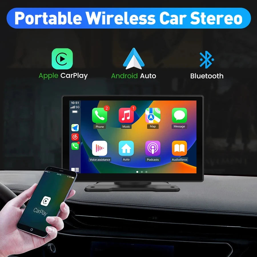 9 pollici touch screen Bluetooth Mirrorlink wireless  Carplay e Android Auto AUTMNAVPT1