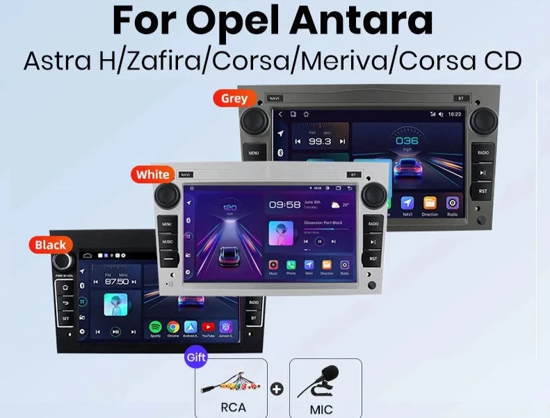 Opel Astra H J Vectra Vauxhall Antara Zafira Corsa C D Vivaro Meriva Veda 7" Android 12 CarPlay Android Auto Radio rds wifi gps bt    autoradio AUTMOHSRT