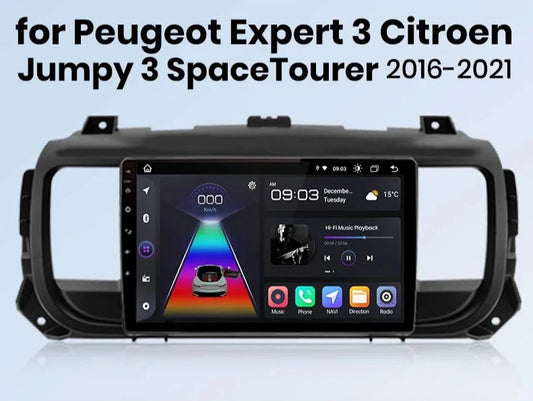 Peugeot Expert 3 Citroen Jumpy 3 SpaceTourer 2016 - 2021 Car Radio RDS  wireless CarPlay Android Auto GPS DSP AUTMPGSDTR3