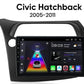 Honda Civic Hatchback 2005 -2011 Wireless CarPlay Android Auto Car Radio  RDS WIFI GPS BT USB Multimedia Player AUTMHNDCH