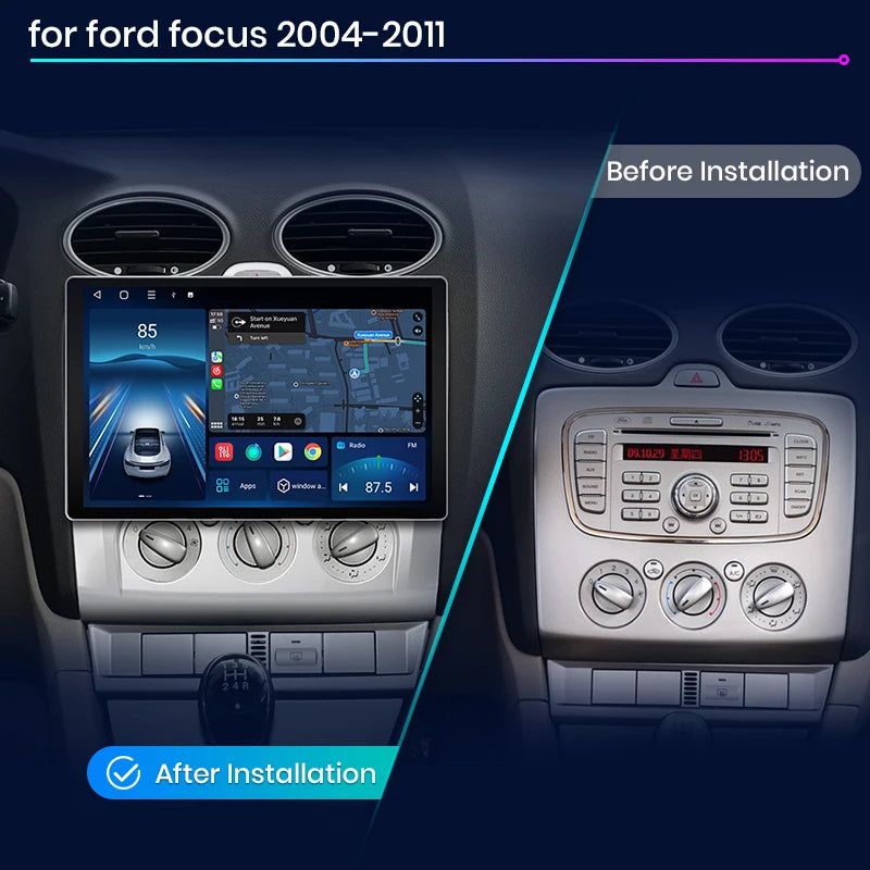 For ford focus 2 3 Mk2 Mk3 2004-2011  X7 PRO 11.5“ 2K Wireless CarPlay Android Auto Car Radio RDS GPS BT WIFI   Multimedia autoradio AUTMFFGDR3