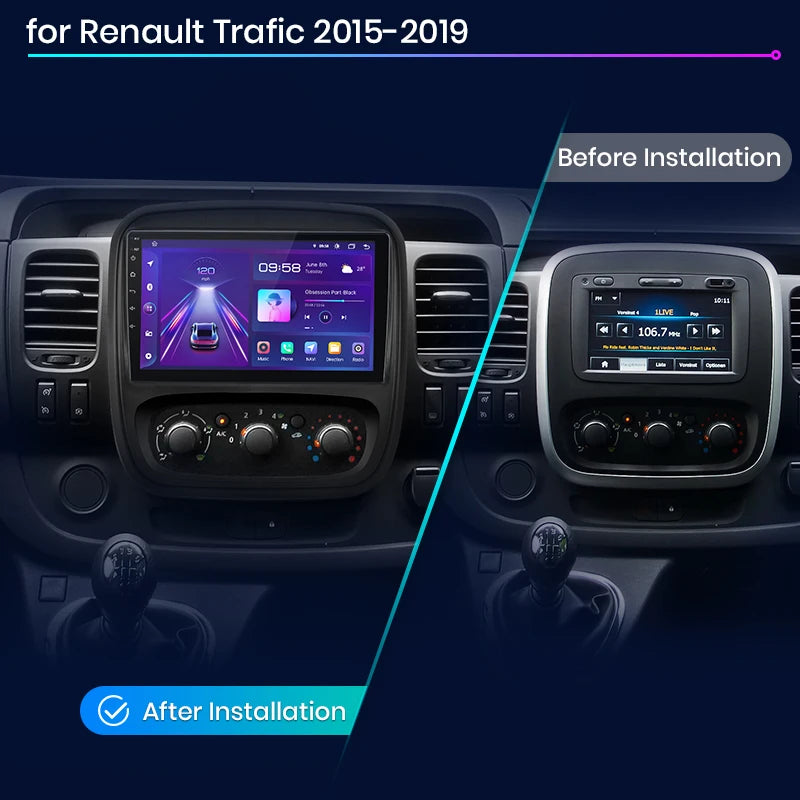 Fiat talento Renault Trafic 3 2014-2021 For Opel Vivaro B 2014-2018 AI Voice  Carplay Android Auto Radio rds wifi gps bt    Car Multimedia AUTMFTRTOVB