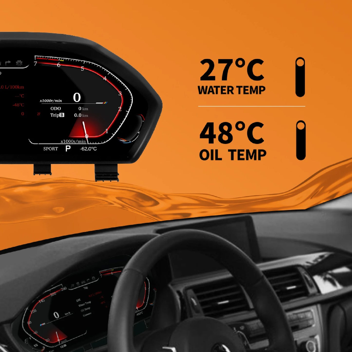 BMW M3 F80 M4 F82 2013-2019 Quadrante digitale lcd linux 12,3" AUTMBMWM3M4