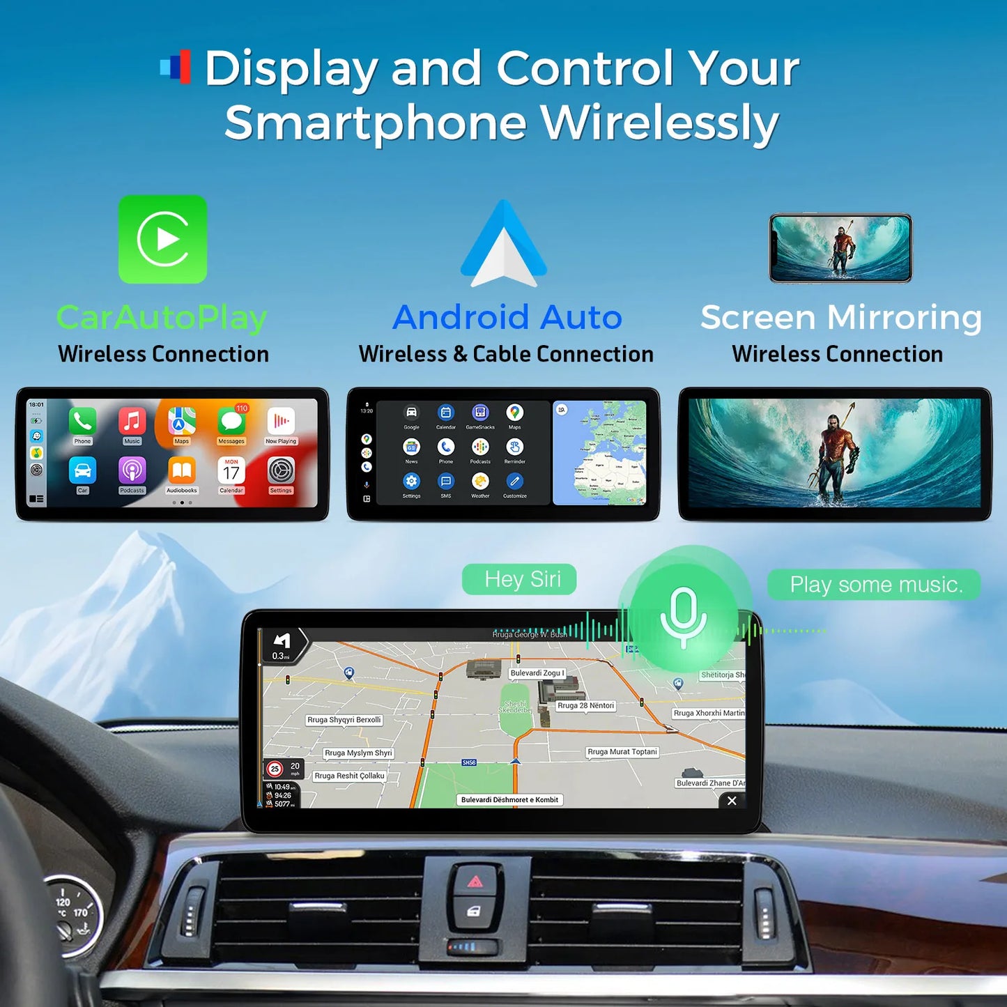 BMW 3/4 Series F30-F36 NBT/EVO 12.3'' Android 13 Car Multimedia Player  Global 4G CarPlay Android Auto DSP QLB22NB12THL