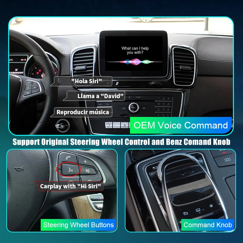 Mercedes Benz GLE GLS CLS 2014-2018 Wireless CarPlay  Android Auto Mirror Link AirPlay GPS AUTMMBGGCS