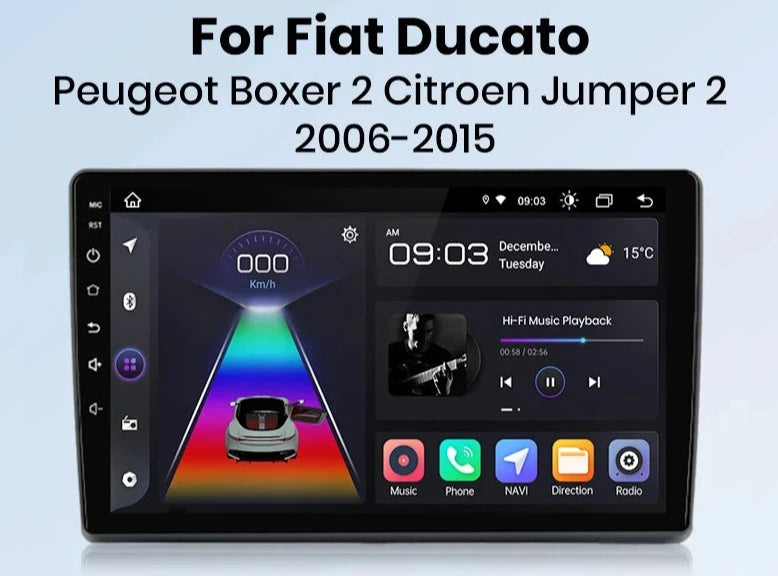 Fiat Ducato Peugeot Boxer 2 Citroen Jumper 2 2006 - 2015  Radio RDS WIFI GPS BT  wireless CarPlay Android Auto AUTMFITDC29