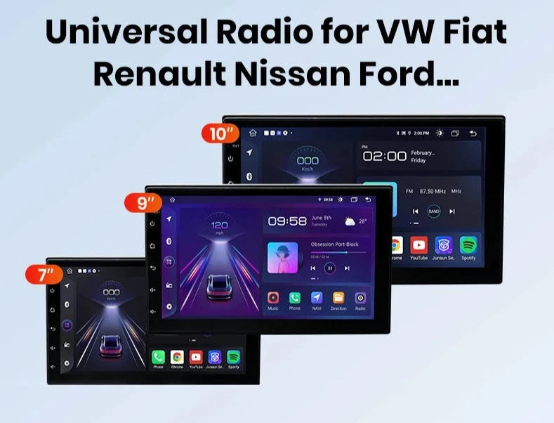 7" 9"10.1" Universale CarPlay Android Auto Radio RDW WIFI GPS BT  4G  Multimedia autoradio AUTMUNIV321