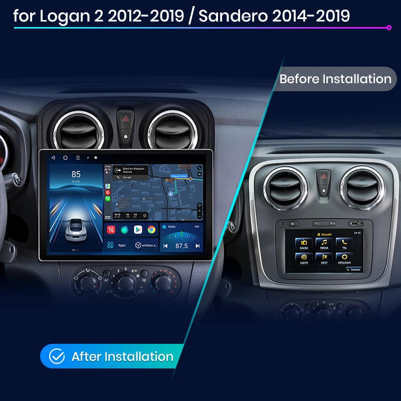 Dacia Logan 2 Sandero 2014-2019 Android 12 X7 PRO 11.5“ 2K CarPlay AUTMDCASB