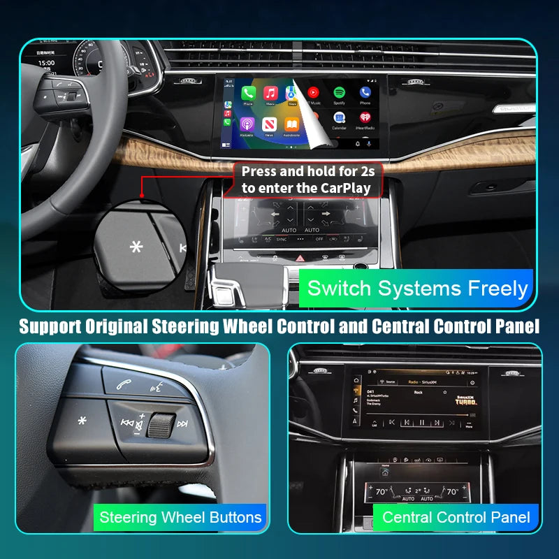 Audi  Q7 MIB3 2021-2022 Wireless Apple CarPlay Android Auto Mirror Navigation AUTMADQ7MIB3