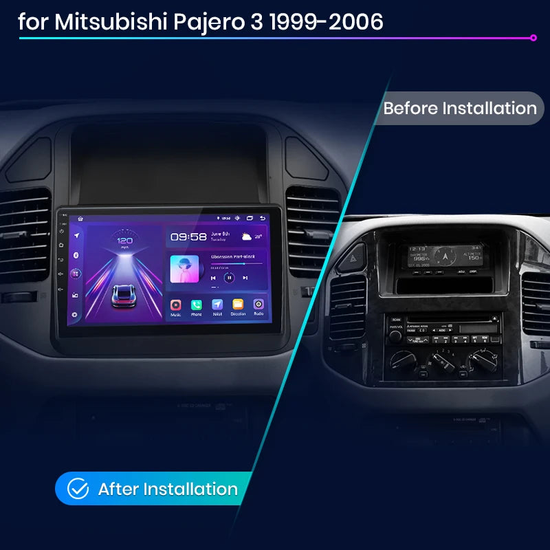 Mitsubishi Pajero V60 V68 V73 1999-2006 V1plus AI Voice Carplay Android Auto Radio RDS WIFI GPS BT  Car Multimedia  autoradio AUTMMTBSPR