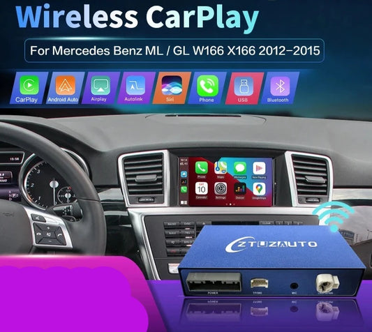 Mercedes Benz ML GL W166 X166 NTG4.5/4,7 2012-2015 Wireless CarPlay  Android Auto Mirror Link AirPlay GPS AUTMMCDMLG