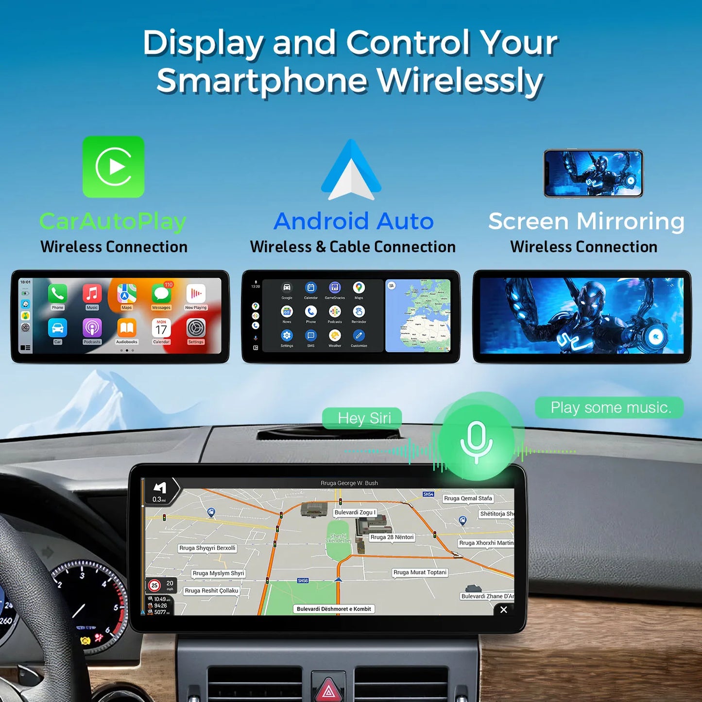 Mercedes GLK -X204 NTG 4.0/4.5 / 4.7 12.3" Android 13 Octa Core 4+64GB Car Radio  CarPlay 4G Android Auto WIFI QLM2240M12GLK40L