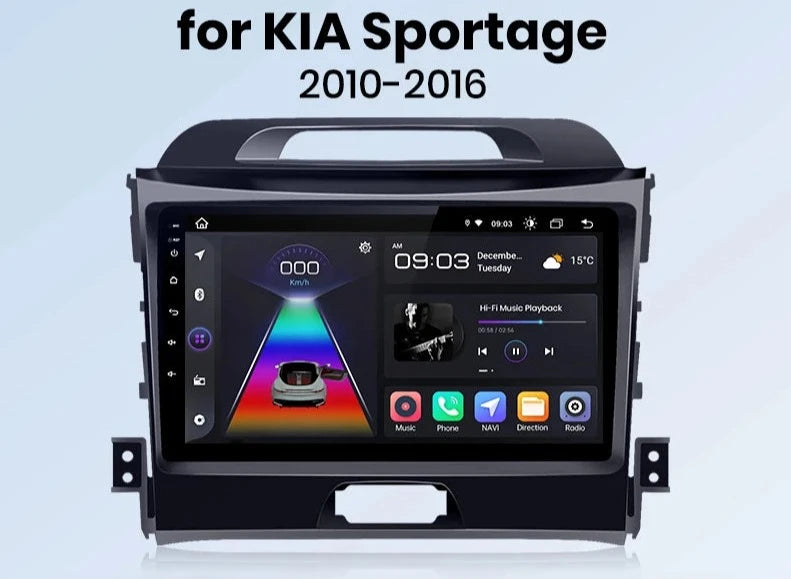 KIA Sportage 3 2010-2016 V1pro AI Voice 2 din Carplay Android Auto Radio RDS WIFI GPS BT 4G Car Multimedia  autoradio AUTMSPTKIA