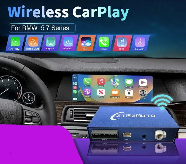 BMW 5 7 Series F10 F11 F07 GT F01 F02 F03 F04 2006-2020 Wireless CarPlay  Android AUTO Mirror Link AirPlay GPS AUTMBMWGT