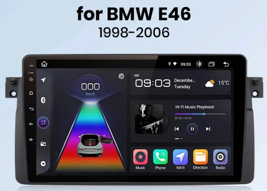 BMW E46  V1 Android 12 9"  CarPlay Android Auto Radio RDS WIFI GPS BT  4G Car Multimedia  autoradio AUTMBMWE469