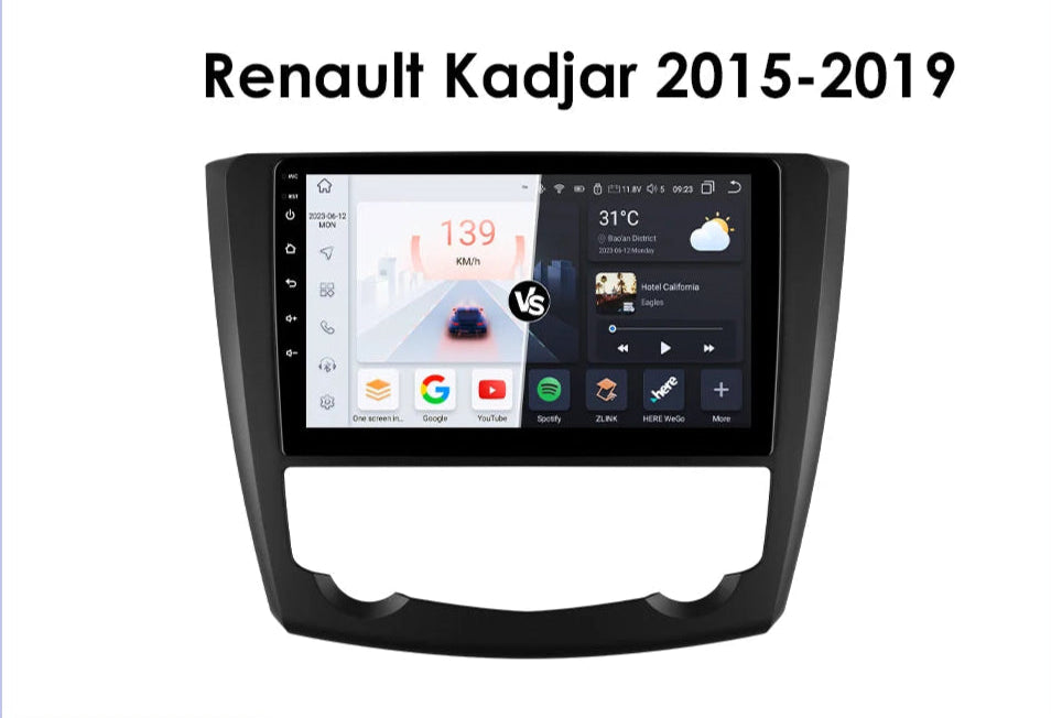 Renault Kadjar 2015 - 2019 9" Android13  Radio RDS GPS wifi bt carplay android auto USB AUTMRNKDJR