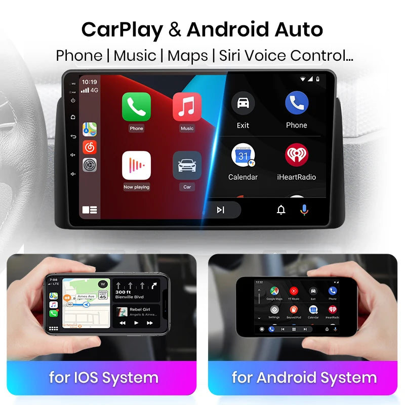 Fiat Grande Punto  2007-2012  Android 12 CarPlay Android Auto Radio RDS WIFI GPS BT   Multimedia 2din autoradio AUTMFITGP2