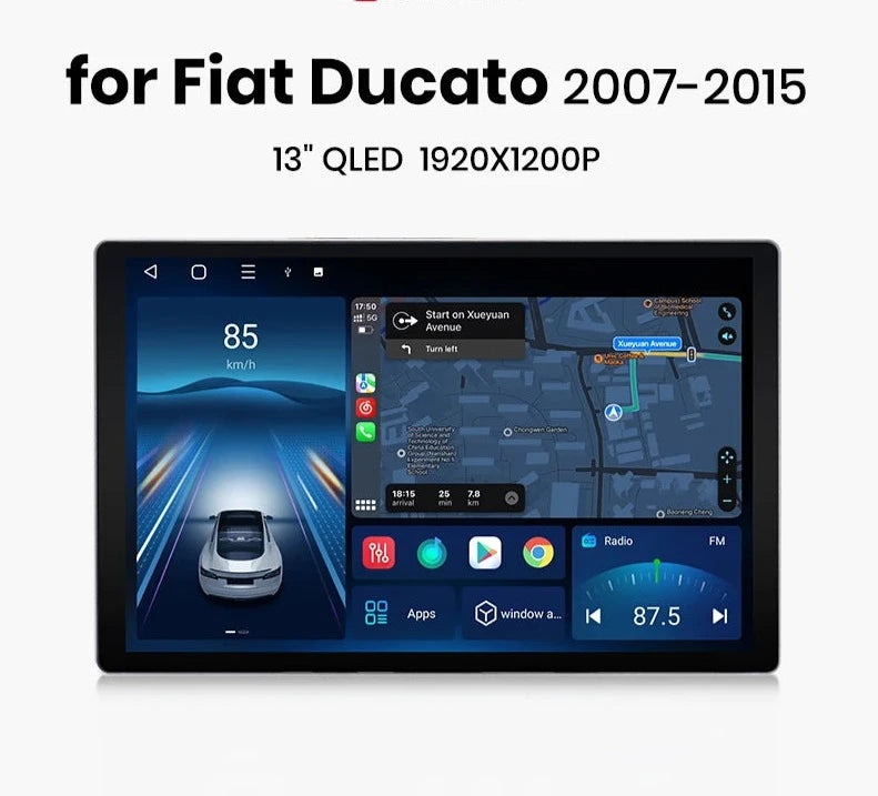 Fiat Ducato 2007 - 2015 X7 MAX 13.1“ 2K AI Voice Wireless CarPlay Android Auto Car Radio RDS   Multimedia  AUTMFTDCT1