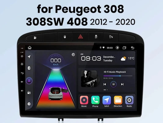 Peugeot 308 308SW 408 2012 - 2020  Radio WIFI GPS BT RDS wireless CarPlay Android Auto car intelligent systems AUTMPG3089