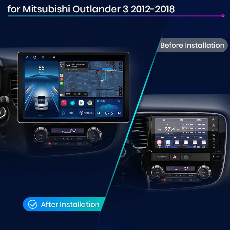 Mitsubishi Outlander 3 2012-2019 X7 MAX 13.1“ 2K AI Voice Wireless CarPlay Android Auto Car Radio RDS BT GPS WIFI  autoradio AUTMMTBOTL3