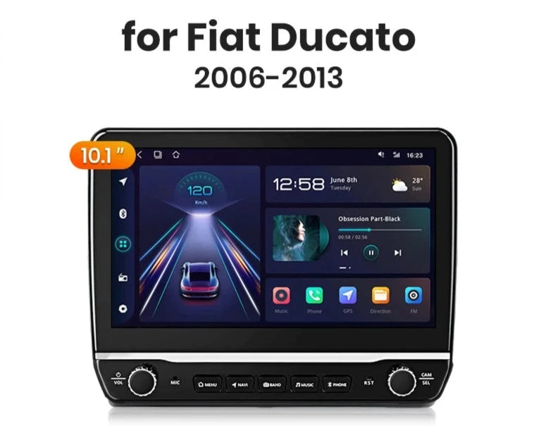 Ducato 2006 -2013 PX9 Android 12 10,1"   Car Radio Multimedia Navigatore Autoradio CarPlay android auto GPS  Stereo  AUTMFITDUC10