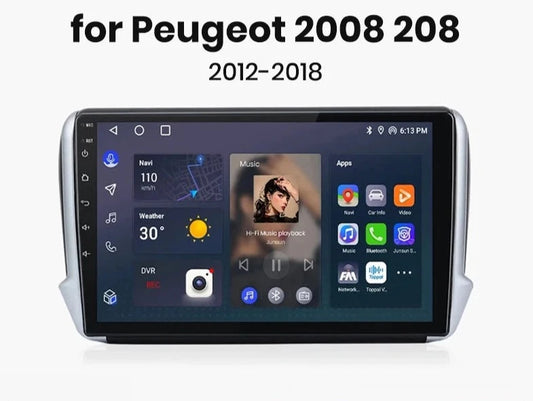 Peugeot 2008 208 2012 - 2018 V1 AI Voice Wireless CarPlay Android Auto Radio RDS WIFI GPS BT P 4G Car Multimedia AUTMPEG2089