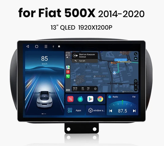 Fiat 500X 2014 - 2020  X7 MAX 13.1“ 2K AI Voice Wireless CarPlay Android Auto Car Radio RDS WIFI BT GPS Multimedia autoradio AUTMFIT500X