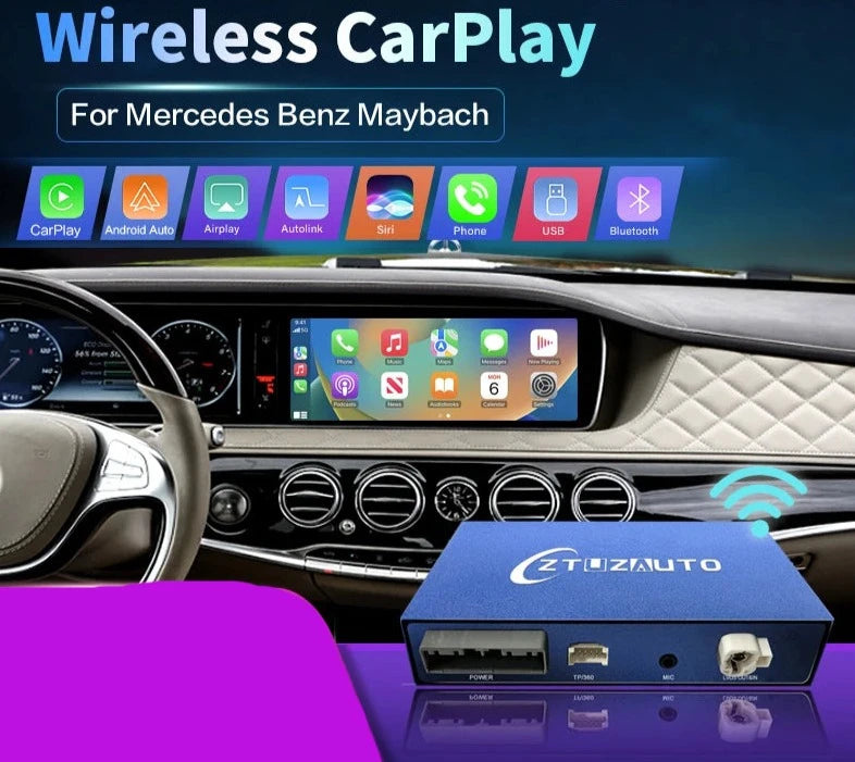 Mercedes Benz Maybach 2015-2017 Wireless CarPlay Box Android Auto Mirror Link Screen  Airplay  USB GPS AUTMMDBHY