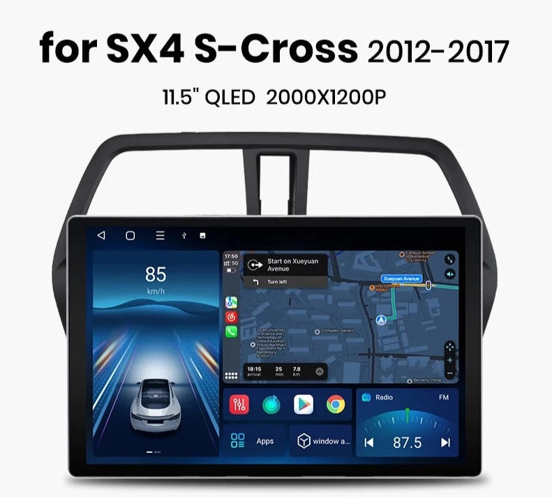 Suzuki SX4 S-Cross 2012-2017  X7 PRO 11.5“ 2K AI Voice Wireless CarPlay Android AutoGPS  Radio RDS WIFI BT  Multimedia autoradio AUTMZSXSC4