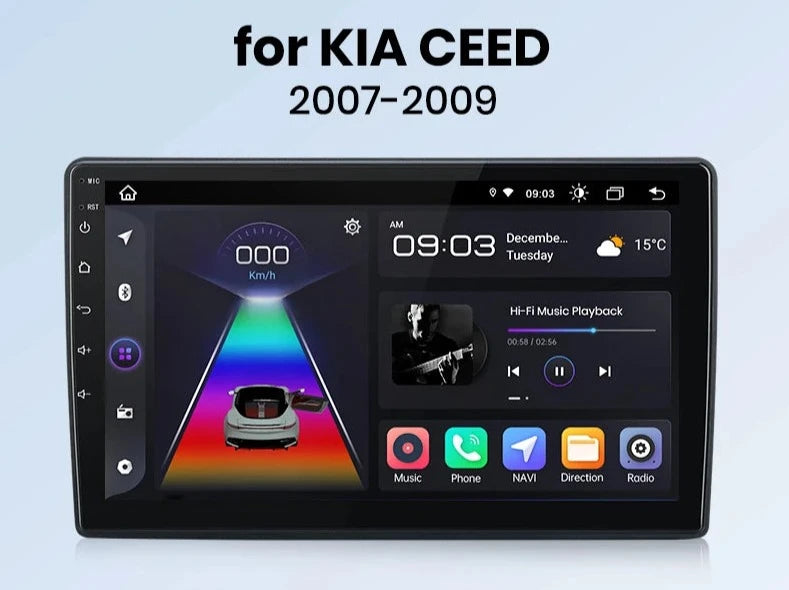 KIA CEED 2007 - 2009 V1 Plus Car Radio RDS GPS WIFI   wireless CarPlay Android Auto car intelligent systems AUTMKIACD5