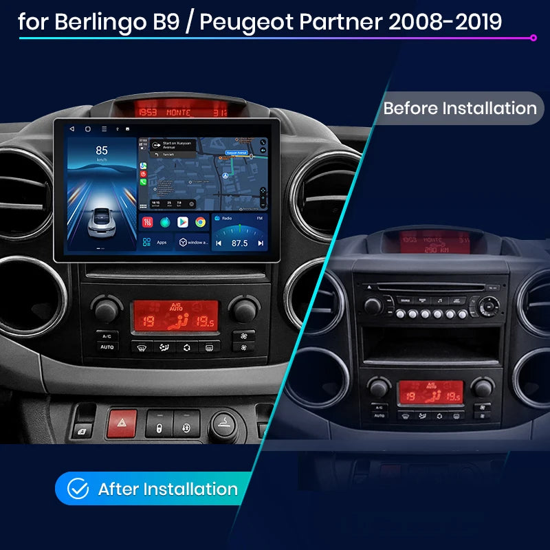 Citroen Berlingo B9 Peugeot Partner 2008-2019 X7 MAX 13.1“ 2K Wireless CarPlay Android Auto Car Radio DSP GPS BT  Multimedia autoradio AUTMCBPPBS2
