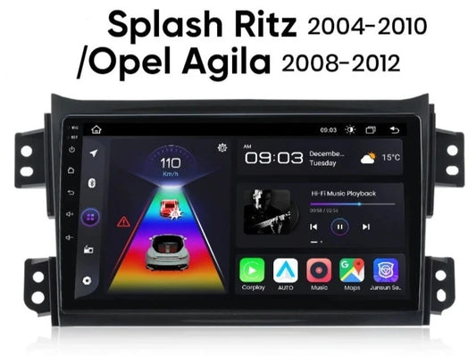 SUZUKI Splash Ritz 2004-2010 For Opel Agila 2008-2012 AI Voice Carplay Android Auto Radio RDS WIFI GPS BT   Car Multimedia AUTMSZOAL2