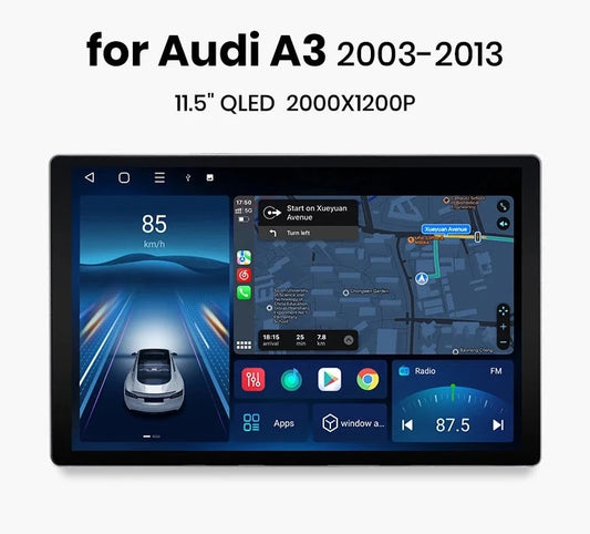 Audi A3 8P 2003 - 2013 X7 PRO 11.5“ 2K Ai Voice Wireless CarPlay Android Auto   Multimedia autoradio AUTMADAR