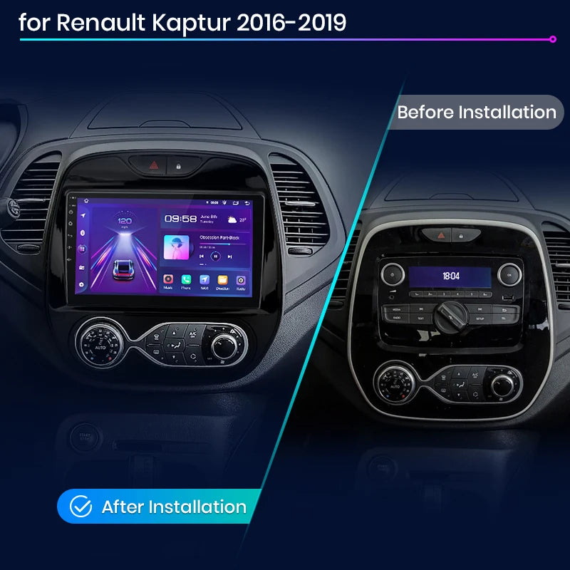 Renault Kaptur Captur 2016-2019 V1 AI Voice Wireless CarPlay Android Auto Radio RDS WIFI GPS BT  4G Car Multimedia  autoradio AUTMRENCPT2