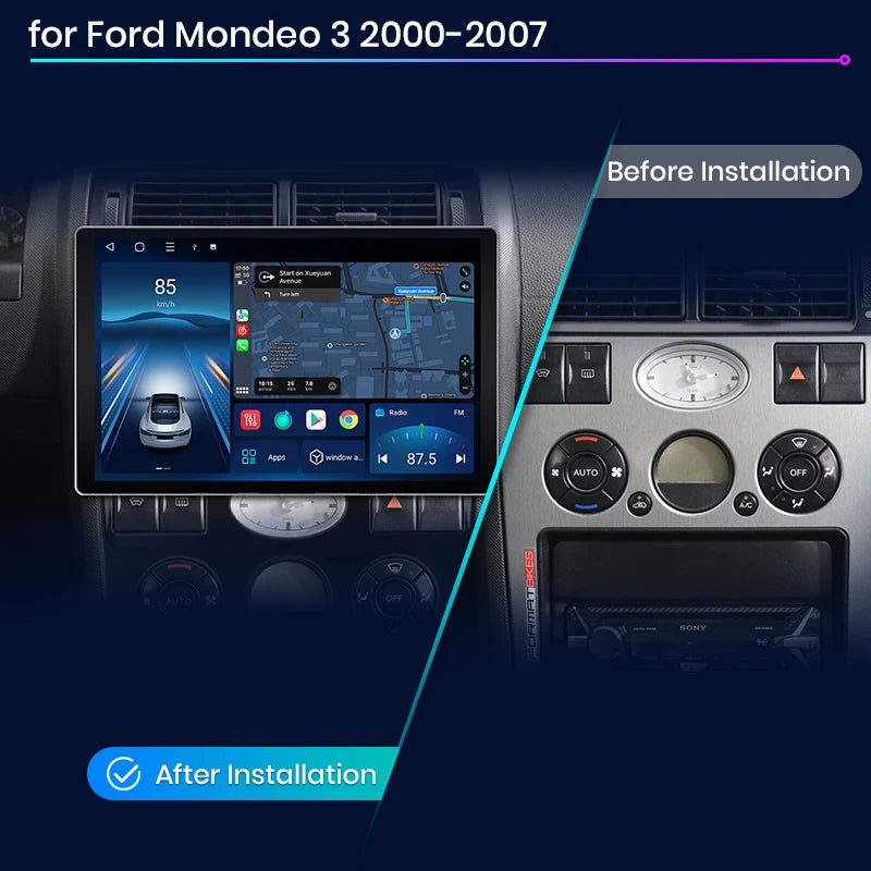 For Mondeo 3 2000-2007 X7 MAX 13.1“ 2K Wireless CarPlay Android Auto GPS WIFI RDS BT  Multimedia autoradio AUTMMMDBH
