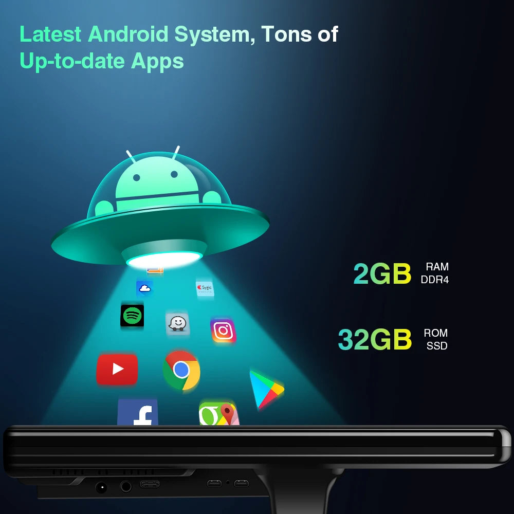 14 "Monitor Poggiatesta Android 11 Car TV   Completamente laminato HD IPS 1920*1080 Pixel Supporta Video UHD 4K  HDMI Doppi altoparlanti HM142A