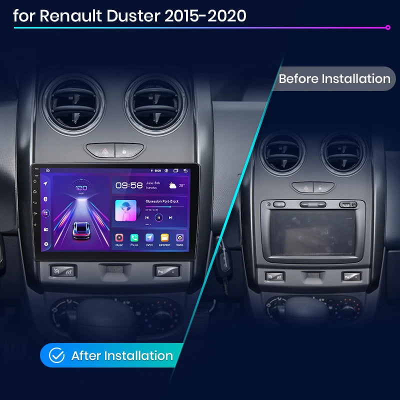 Dacia Duster 2015-2018 9" Android 12 carplay android auto wifi gps  AUTMSDT1