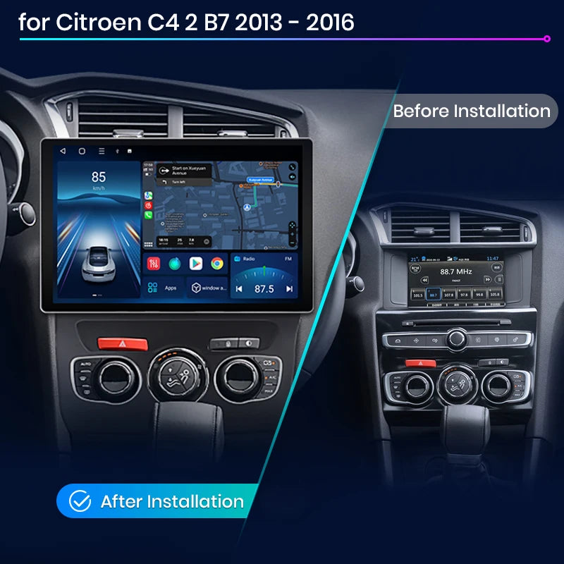 Citroen C4 2 B7 2013 - 2016 X7 MAX Android 12 13.1“ 2K AI Voice Wireless CarPlay Android Auto Car Radio r  Multimedia autoradio    AUTBCITC42