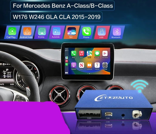 Mercedes A-Class W176 B-Class W246 GLA CLA 2015-2018  Wireless CarPlay Android Auto Mirror Link AirPlay gps AUTMMCDABG