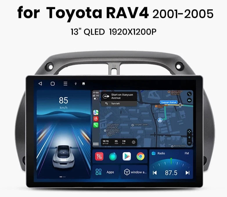Toyota RAV4 2001 - 2005 X7 MAX 13.1“ 2K AI Voice Wireless CarPlay Android Auto  Radio RDS WIFI GPS BT   Multimedia autoradio AUTMTTOYRV4