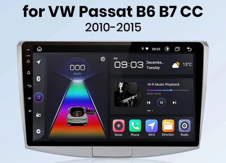 VW Passat B6 B7 CC 2055-2013 V1pro AI Voice 2 din  Carplay Android Auto Radio RDS WIFI GPS BT Car Multimedia  autoradio AUTMVWPAS10