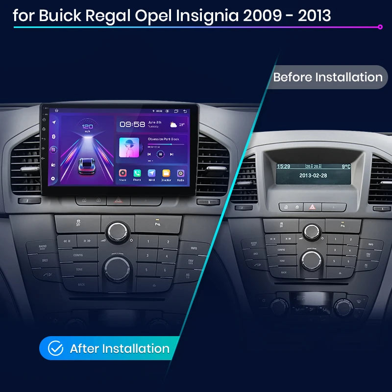 Opel Insignia Buick Regal  2009 - 2013 V1 Plus Car Radio RDS WIFI GPS BT  wireless CarPlay Android Auto AUTMOPLINS9